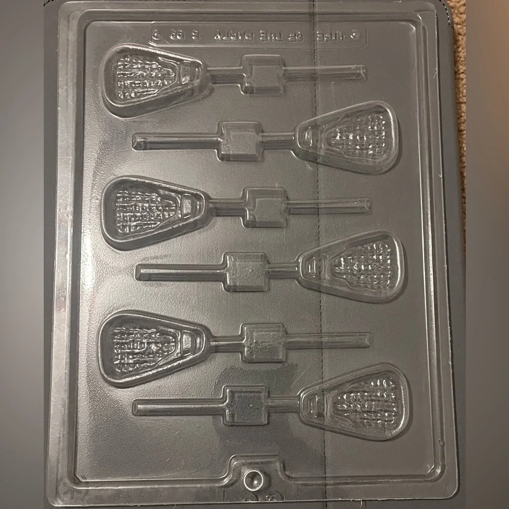 Large Plastic Lacrosse Stick Chocolate Lollipop Candy Plastic Mold
